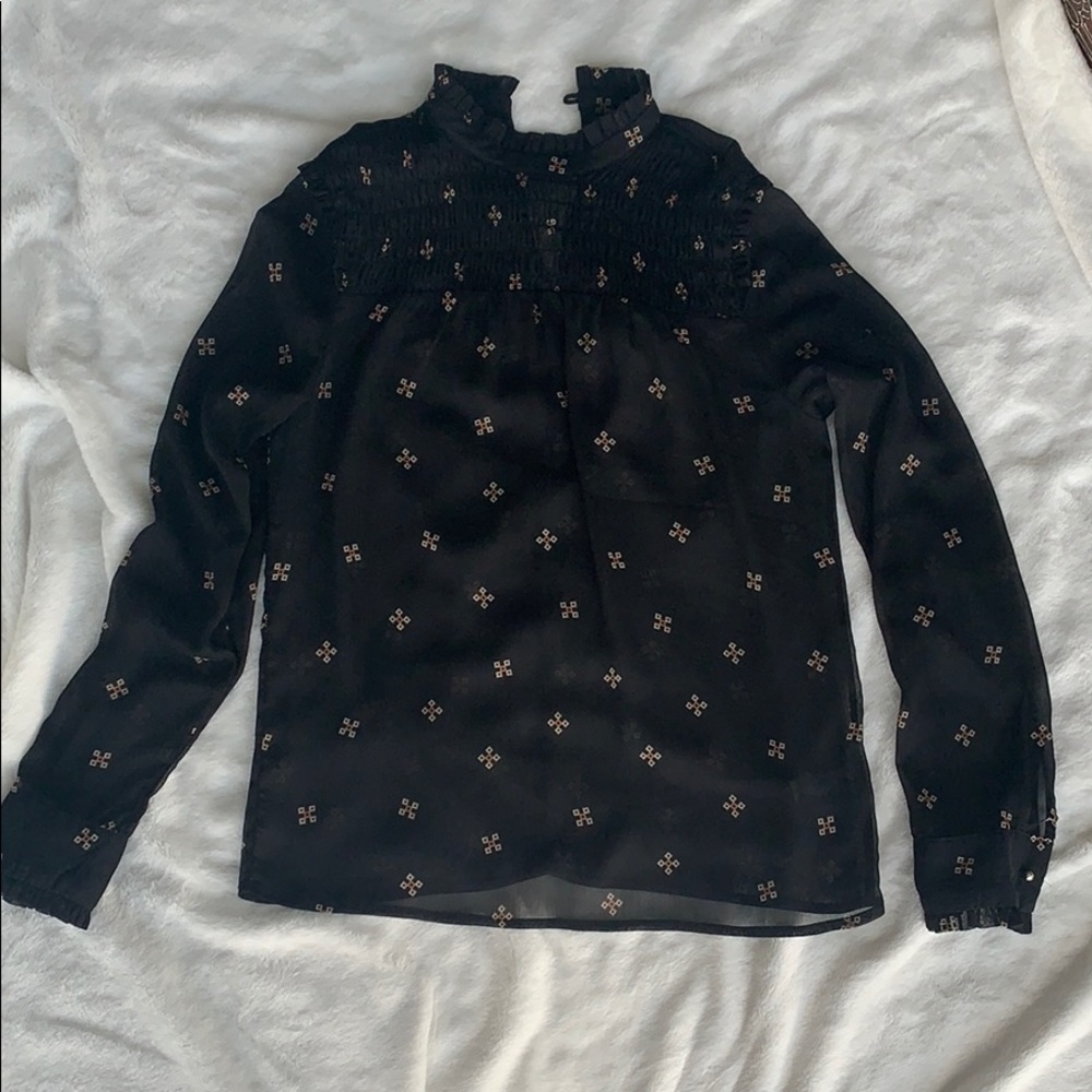 Black sheer blouse